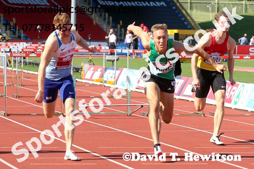 Mens 110 metres hurdles, 2019 Muller British Championships, Alexander Stadium, Birmingham. Photo: David T. Hewitson/Sports for All Pics
